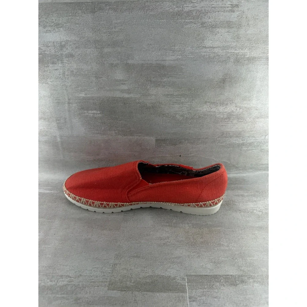 BOBS from Skechers B-Loved Women 7.5 Coral Red Slip On Espadrille Shoes 113091